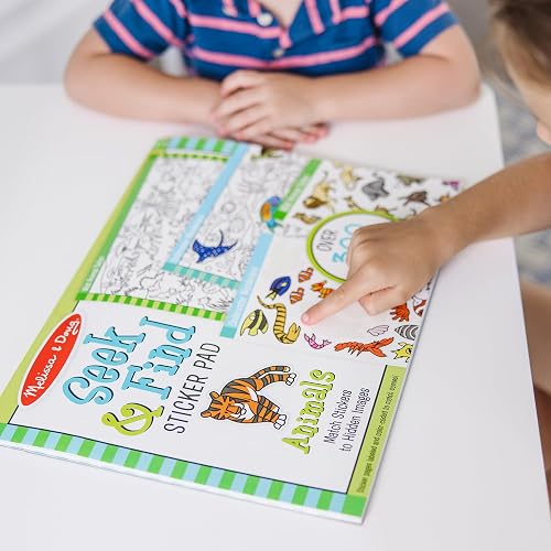 Melissa & Doug Libro de Actividades Busca y Encuentra - Animales (300 + Pegatinas, 14 Escenas a Color)