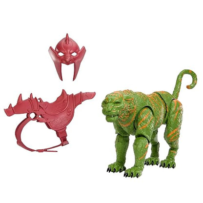 Masters of The Universe Figura de Acción Battle Cat 6+ Años | Escala 1:12, película 2026; tigre con armadura y silla removibles, ojos realistas