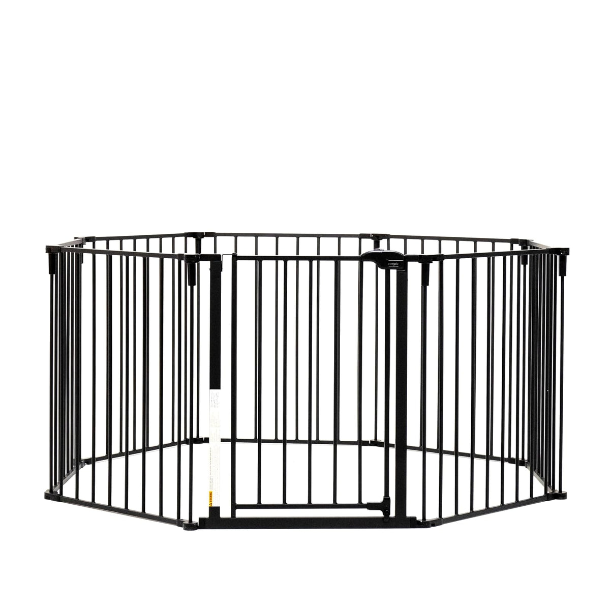 Regalo - Puerta de bebé y Patio de Juego Ajustable superancha de 194 Pulgadas, Negro, 2 en 1, Kit de ón, Incluye 4 Paquetes de Soportes de Pared