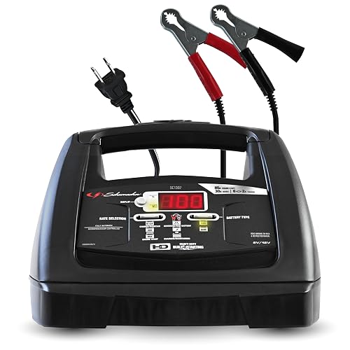 Schumacher Electric Cargador de Batería Automático con Arranque de Motor 85 A/30 A, 6 V/12 V, Negro, SC1307