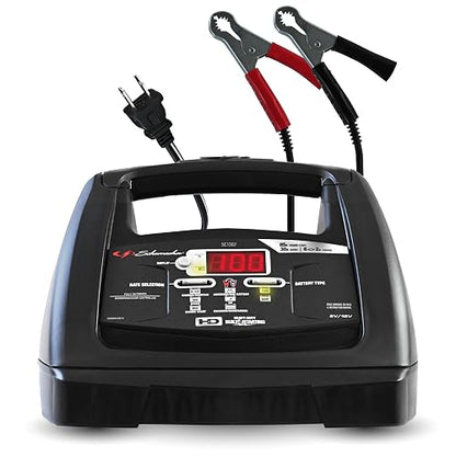 Schumacher Electric Cargador de Batería Automático con Arranque de Motor 85 A/30 A, 6 V/12 V, Negro, SC1307
