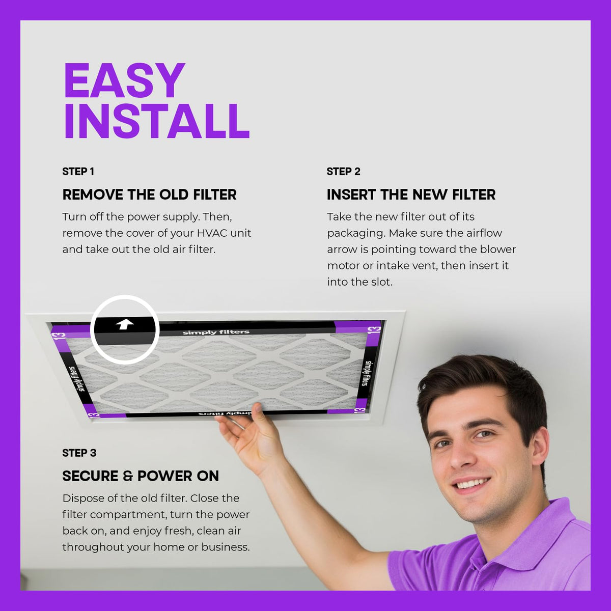 Simply Filters 20 x 30 x 1 MERV 13, filtro de aire MPR 1500 (paquete de 6) tamaño real: 19.7 x 29.7 x 0.75 pulgadas, HVAC, AC, horno, reemplazo, filtro de aire de retorno para hogar y oficina