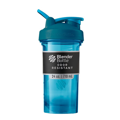BlenderBottle Pro Series Shaker para Proteína - Azul océano - 0.7 Litros - Botella coctelera