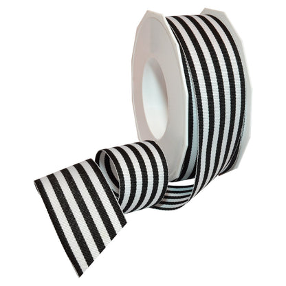Morex Cinta Decorativa de Grogrén a Rayas - 1-1 - 2 In - Negro