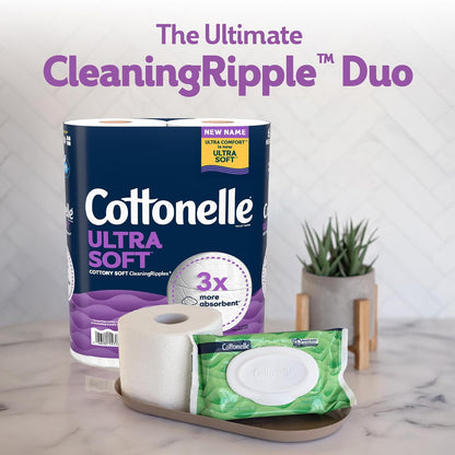 Cottonelle Ultra Comfort - Papel higiénico suave, 4 rollos mega = 16 rollos regulares