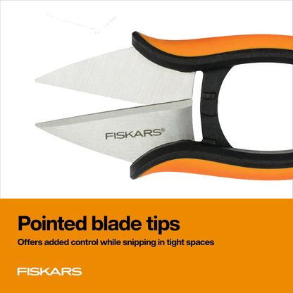 Fiskars - Tijeras de jardín para Hierbas, Tijeras de jardín de 5 Pulgadas, Tijeras de Mano con Funda y Mango de Agarre Suave, aptas para lavaplatos