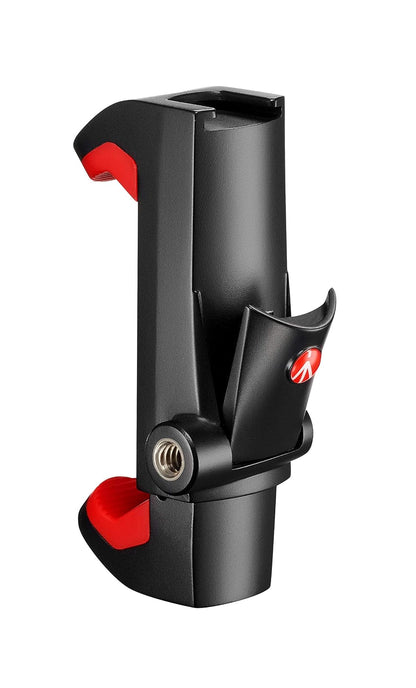 Manfrotto - Abrazadera Universal para Smartphone, versión Pro (MCPIXI), para Mini trípode, trípode de Mesa, trípode Compacto, vlogging, Negro