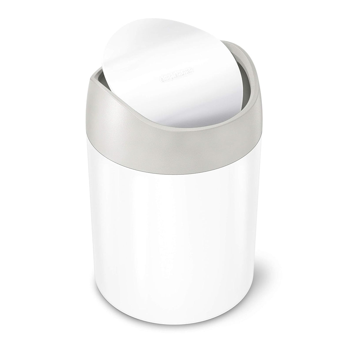 Simplehuman, 1.5 Litros / 0.4 Galones Mini Basura de Barra, Acero Inoxidable Blanco - Acero blanco