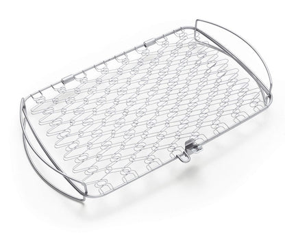 Canasta con Rejilla para Asar de Weber. La Mejor Forma de Cocinar Pescados, Camarones y Más, de Manera Fácil y Rápida en tu Asador de Carbón