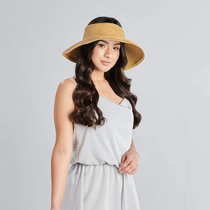 San Diego Hat Co. Visera ultrabraid con Ribete de Cinta y Banda para el Sudor Visor para Mujer