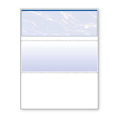 Comprobación de documentos multiusos, Cheque en la parte inferior, Azul, 2500 Sheets - Azul - 500 Sheets - Top Check