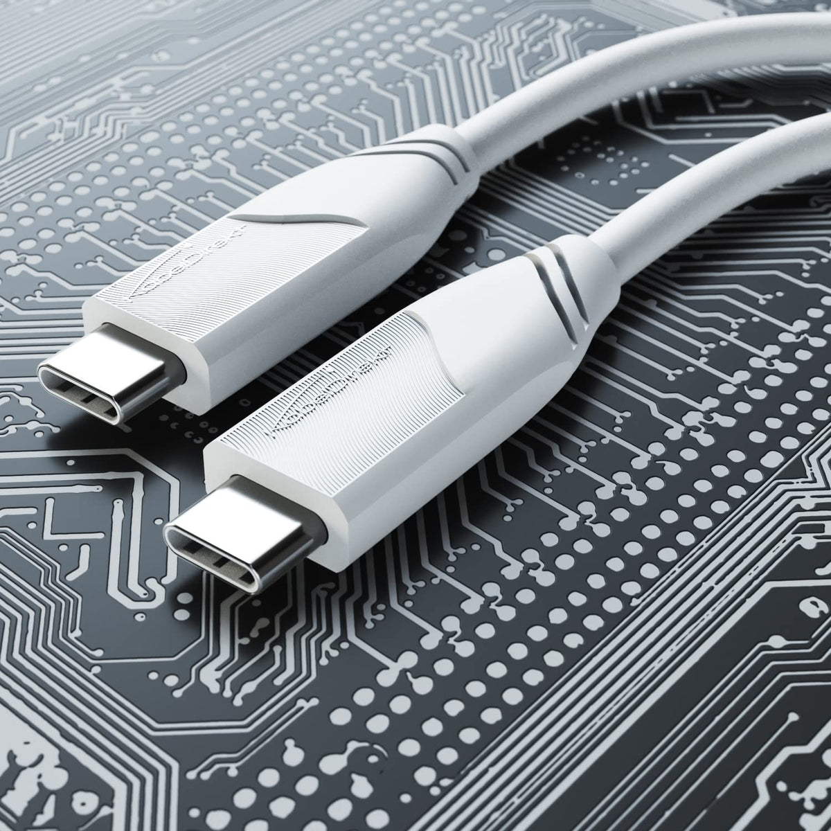 KabelDirekt – 8K USB C Cable All-in-One – 6ft/2m, blanco, 40Gbit/s, 100W | Transfiere datos y vídeo a 40Gbit/s, 100W, funciona como cable de datos/cable de carga/cable de monitor