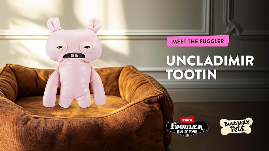 S001-FUGGLER-BUTT Ugly Pets 9"-Series 1-Plush 2PK(Squidge - Hairless Rat and Reek-O - Black Cat)-Window BOX-12PCS/CTN