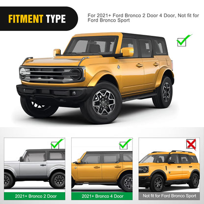 Nilight 2 Inch Rear Trailer Hitch Receiver Kit for 2021 2022 2023 2024 2025 2026 Ford Bronco 2 Door 4 Door (Exclude Bronco Sport) Rear Bumper Tow Hook Black Hitch Cover Kit