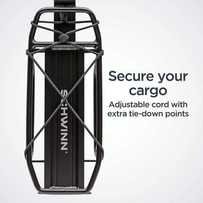Schwinn - Estante de Carga Trasero para Bicicleta, Soporte Duradero para 26 Libras, se Adapta a la mayoría de para Adultos de 24 a 29 Pulgadas, con Centro, Lado o sin Puntos de