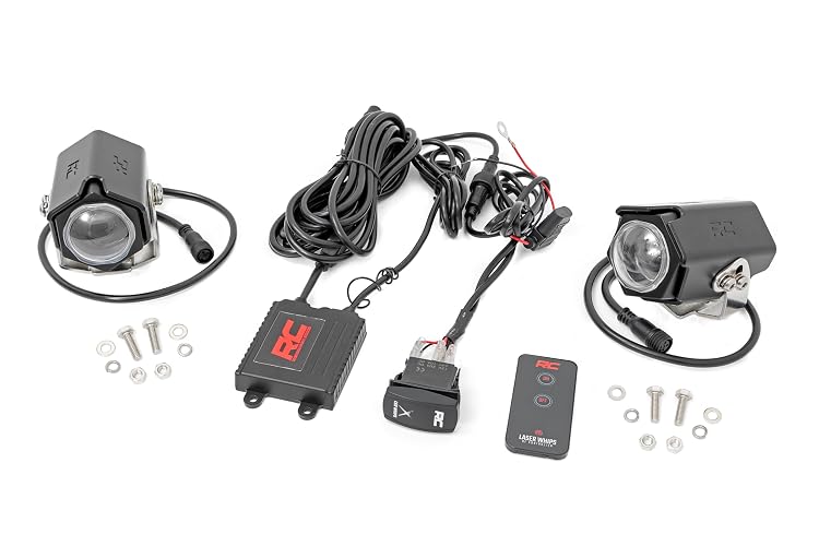 Rough Country Kit de Luz Laser con Control Remoto para UTV/ATV, Multifuncion, Negro 78870