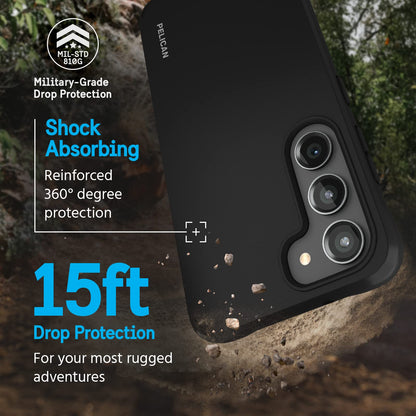 Pelican Ranger - Funda para Samsung Galaxy S23 [6.1 Pulgadas] [15 pies MIL-STD protección contra caídas] [Carga inalámbrica] Funda Protectora para Samsung Galaxy S23 – Funda Delgada y Resistente con