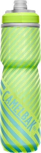 CamelBak Podium Chill Bike - Botella de agua con aislamiento para apretar, color lima/azul, 24 onzas