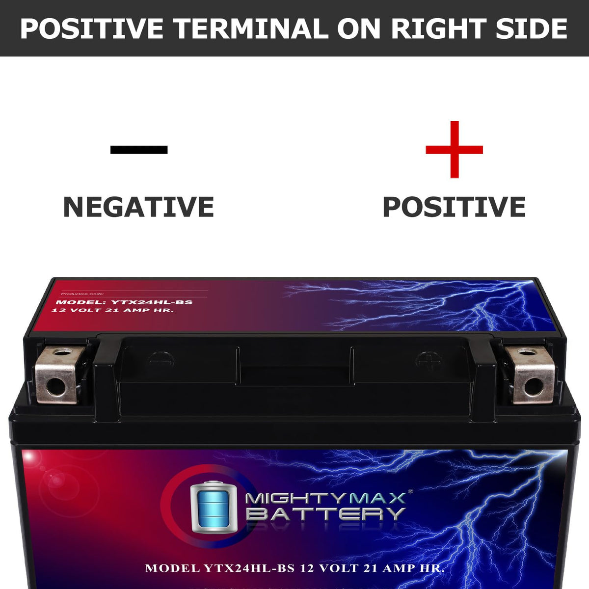 Batería Mighty MAX YTX24HL-BS – 12 V 21 AH 350 CCA – Producto Sellado de Plomo ácido