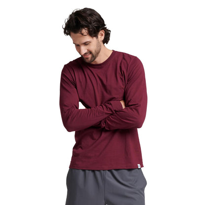 Russell Athletic Playera de Manga Larga de Alto Rendimiento para Hombre - Granate - XXL
