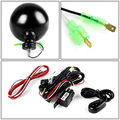 DNA Motoring FL-6-U+SW-CH-BK Luces Antiniebla Redondas de 6 in con Interruptor, Cromo y Negro