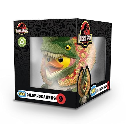 TUBBZ Boxed Edition: Jurassic World Rebirth - Figura de Vinilo de Goma | Producto oficial - Figura de vinilo en caja, depredador jurásico, regalo de ventilador, decoración de exhibición y pato Jeep