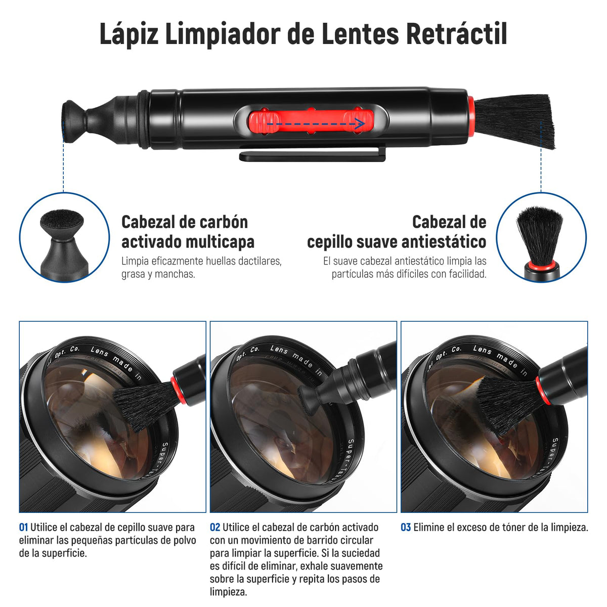 NEEWER Filtro de Densidad Neutra de 67 mm ND2 ND4 ND8 ND16 y Kit de Accesorios para Canon Rebel T5i T4i T3i T2i, EOS 700D 650D 600D 550D 70D 60D 7D DSLR, bolígrafo de Lente, Bolsa de Filtro