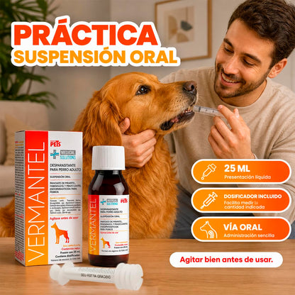 Fancy Pets MS Vermantel Desparasitante en Suspensión 25 ml para Perros Adultos