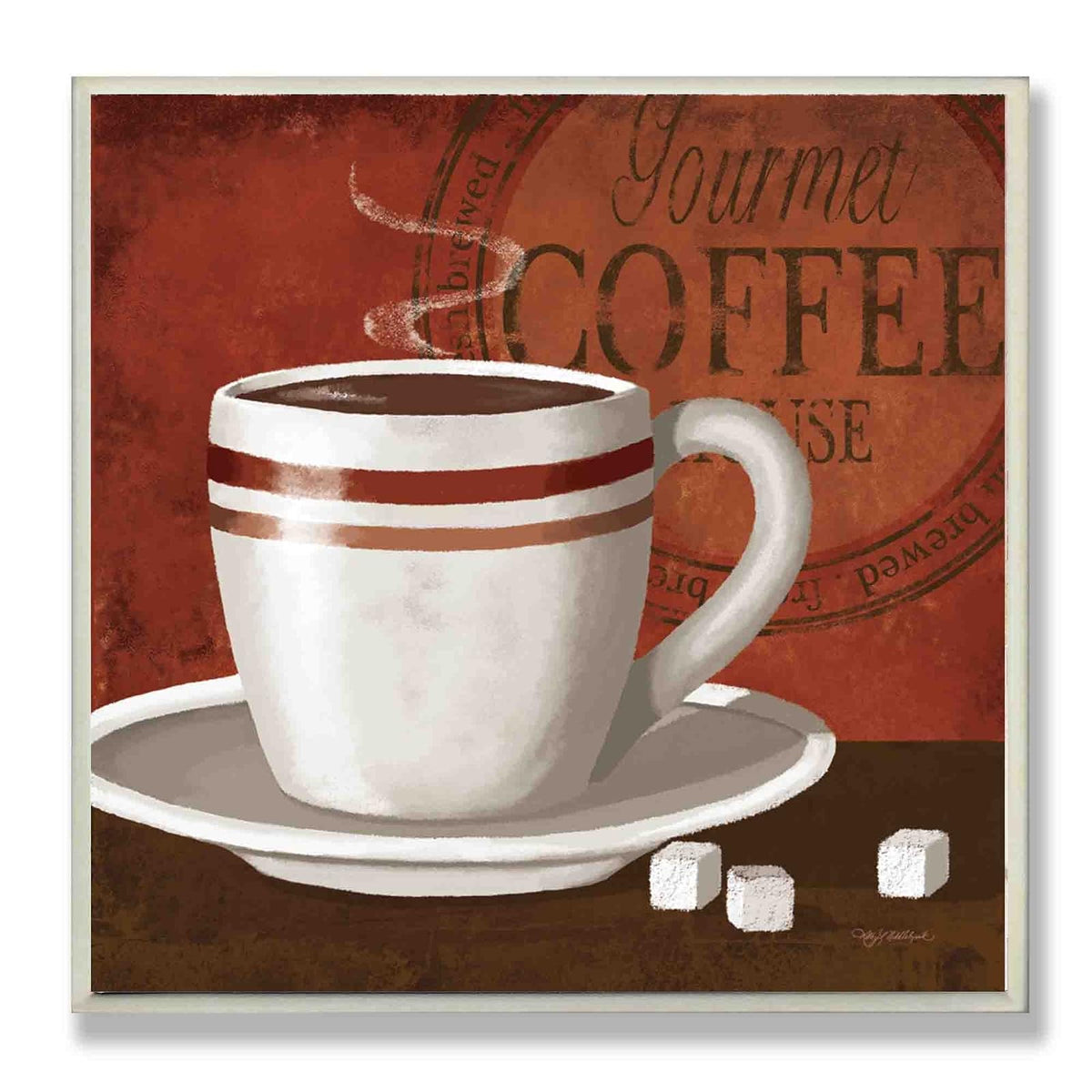 Stupell Home - Placa Decorativa para Pared, diseño de Frijoles de café expreso, Café Gourmet, 1