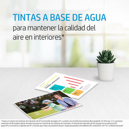HP Cartucho de Tinta 667 Negro Original, Compatibilidad con Impresoras DeskJet Ink Advantage 1275, 2374, 2375, 2376, 2775, 2776, 6076, 6476, 6476, Rendimiento hasta 120 páginas (3YM79AL)