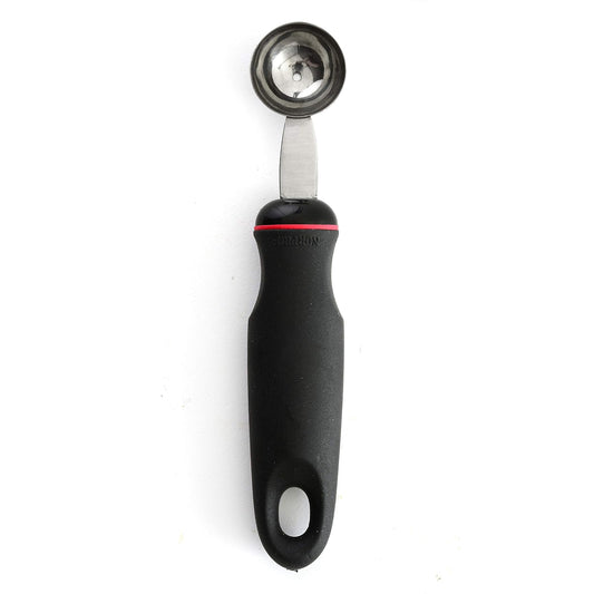 Norpro 110 Productos Grip-EZ Descorazonador de frutas, Sacabolas para melón y sandía, negro, 3 cm de diámetro
