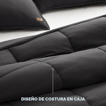 UGG - Juego de edredón tamaño King con 2 Fundas de Almohada, edredón Ligero Alternativo de plumón, Manta Reversible, acogedora, cálida, Lavable, hipoalergénica, para Todas Las Estaciones, Color Gris