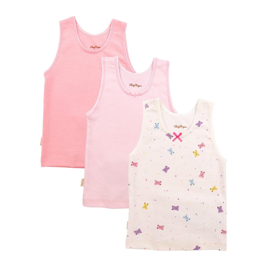 Baby Creysi Playera Sin Mangas para Niña Pack de 3 Algodón Hipoalergénico