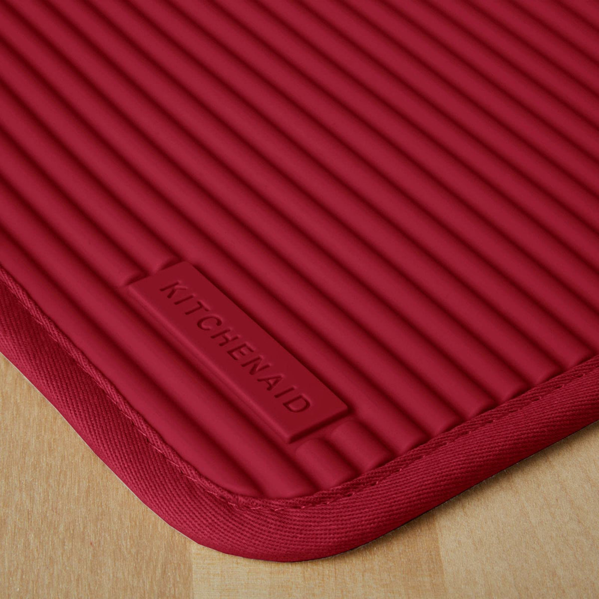 KitchenAid - Juego de 2 Soportes de Silicona Suave Acanalados, Color Rojo pimentón Ahumado, 7 x 9 Pulgadas