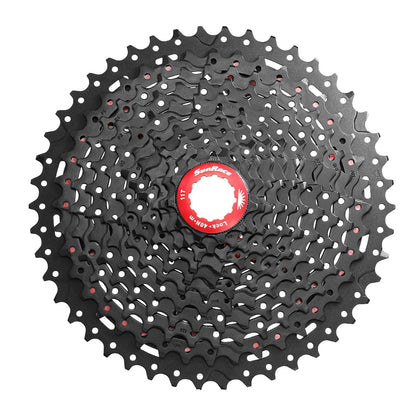 SUNRACE Cassette de Piñones MTB CSMX8 11P 11/50D Aluminio Negro Cajita CSMX8.EA5R.0S1.BXB