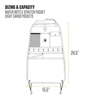 Carhartt Organizador Universal para Respaldo de Asiento, Color Grava, Talla Única, C0001437
