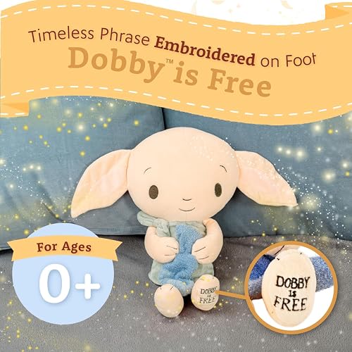 Harry Potter Dobby - Peluche de Peluche para niños, el Adorable Elfo de la casa con su icónico calcetín para bebés, niños pequeños y niños, 15 Pulgadas