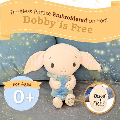 Harry Potter Dobby - Peluche de Peluche para niños, el Adorable Elfo de la casa con su icónico calcetín para bebés, niños pequeños y niños, 15 Pulgadas