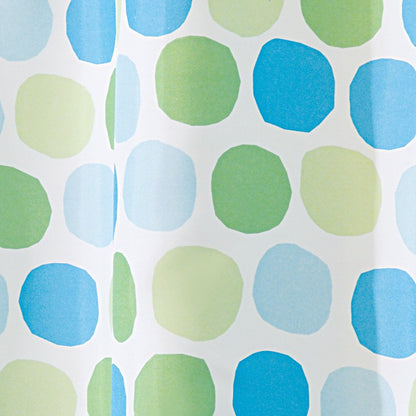 interDesign Rialto Cortina de baño de Tela - Cortina para baño de 183 cm x 183 cm - Cortina de Ducha o bañera Textil con diseño de Puntos - Poliéster Verde