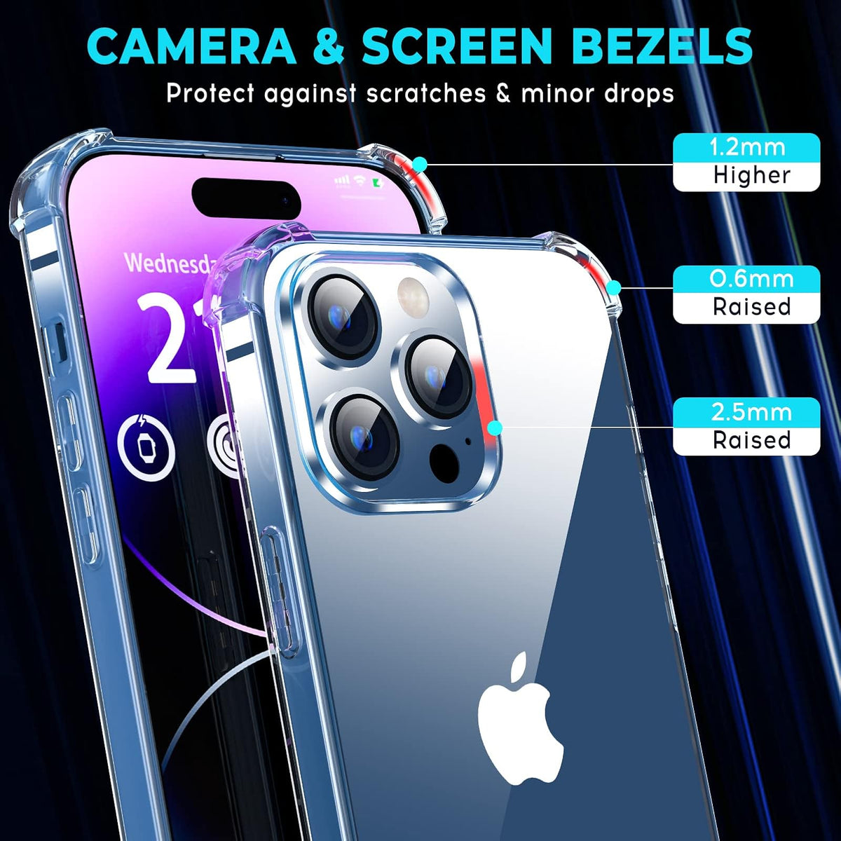 ORIbox Funda Compatible con iPhone 12 Pro, Compatible con iPhone 12, con 4 Esquinas de protección a Prueba de Golpes
