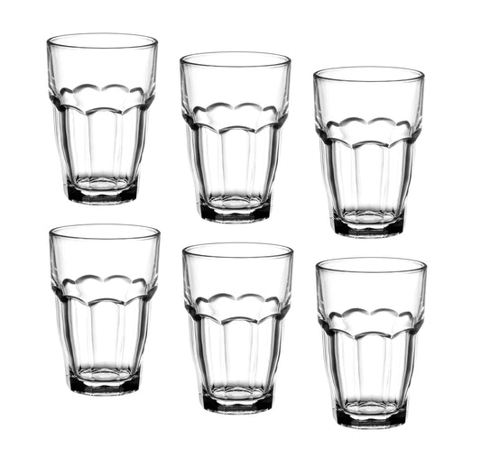 Bormioli Rocco Rock Bar 16-1/4-Ounce Stackable Beverage Glasses, Set of 6