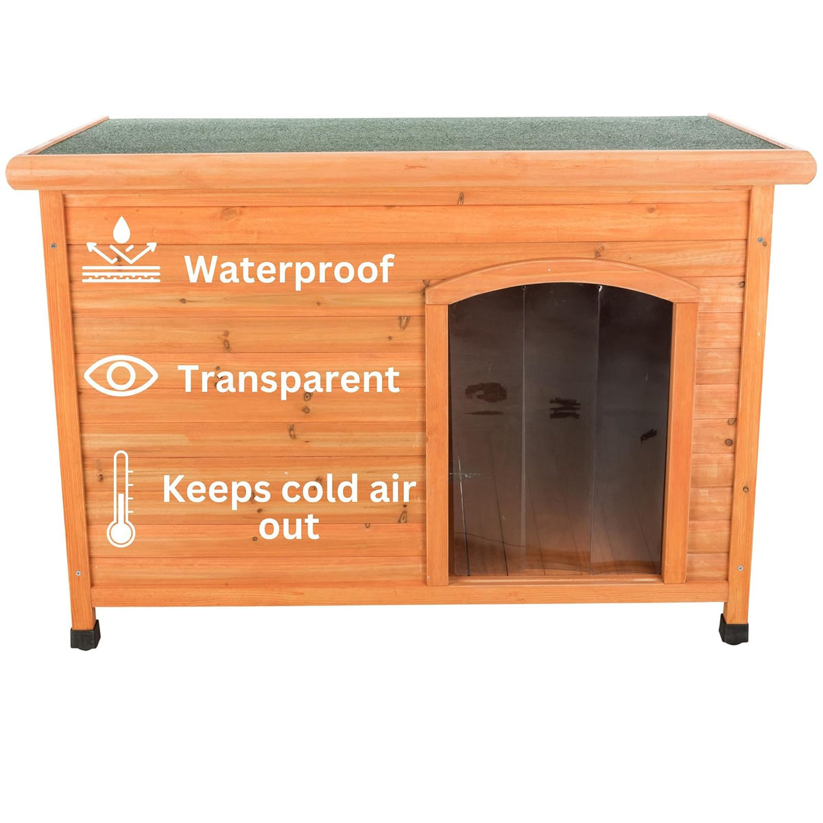 TRIXIE Pet Products Plastic Door for Flat Roof Dog House, Large
