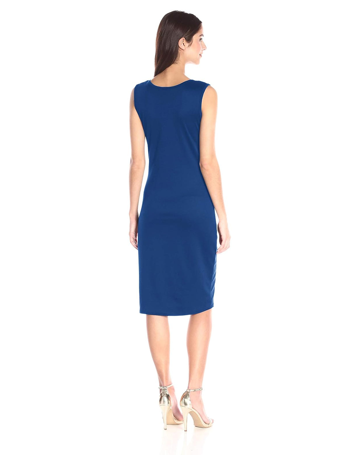 Star Vixen Women's Sleeveless Classic Slim Fit Midi Sheath Dress