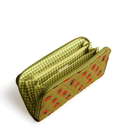 Vera Bradley - portafolios Continental de algodón para Mujer, Tiny Tomates Palm, Talla Unica
