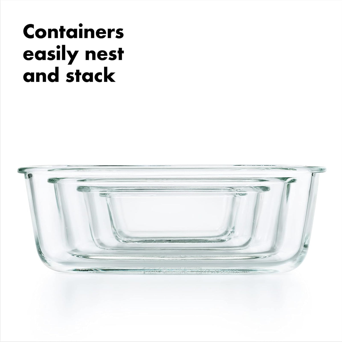 OXO Good Grips 1.6 cup SNAP Leakproof Glass Rectangle Food Storage Container