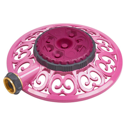 Sprout Melnor 65100-AMZ Aspersor de Metal de 8 Patrones y Adaptador de Producto QuickConnect Paquete de , Color Rojo Frambuesa