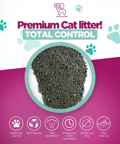 ¡Hey Karen! Arena para Gato 15 kg, Premium, Control Total, Elimina olores por Completo, Rápida Absorción, Libre de Polvo, Limpieza fácil, con Aroma, 20 días sin Mal Olor | 3 Bolsas de 5kg c/u