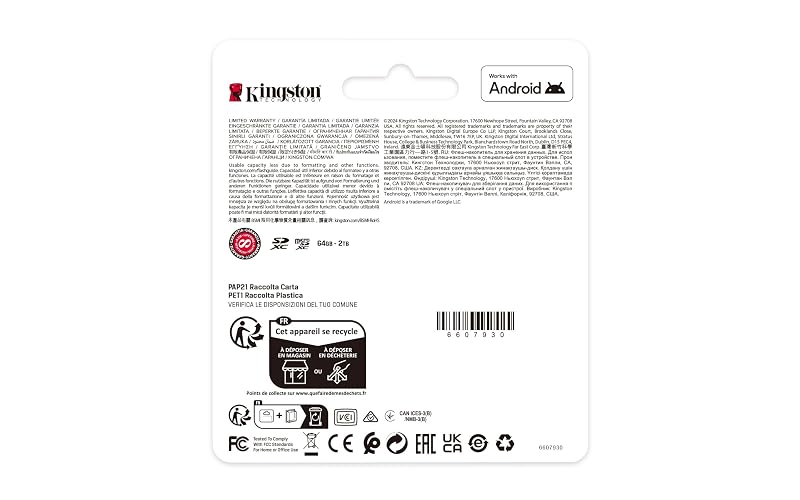 Kingston Canvas Select Plus SDCS3/128GBSP - Tarjeta de Memoria microSD (128 GB, 150R A1, sin Adaptador SD)