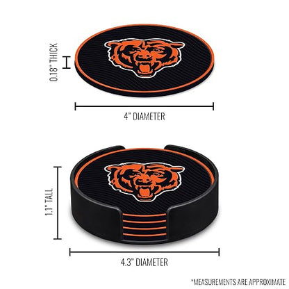 Rico Industries NFL Football Chicago Bears Classic Favorites: Juego de Posavasos de PVC (Paquete de 4)