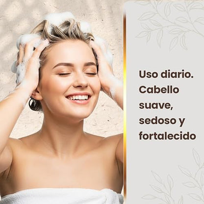 TIO NACHO - Shampoo Ultra Hidratante. Devuelve al cabello el 100% de hidratación, con jalea real y aceite de coco orgánico. Empaque 100% reciclado, botella con 950ml